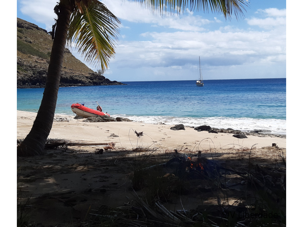 Plage de sable blanc aux Marquisess